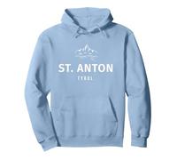 ST. Anton - Tyrol Pullover Hoodie, Unisex für Erwachsene, Taubenblau, XL