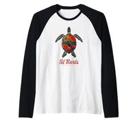 St. Barths Caribbean Vintage St. Barths Meeresschildkröte im Retro-Look Raglan