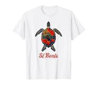 St. Barths Caribbean Vintage St. Barths Meeresschildkröte im Retro-Look T-Shirt
