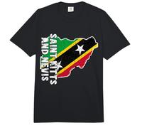 St. Kitts und Nevis Karte Kittitian Flagge Nevisian Pride Comfort Colors Adult Heavyweight T-Shirt