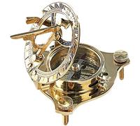 St. Leonhard Sonnenuhr Armbanduhr: Messing-Sonnenuhr Traveller mit Kompass (Sonnentaschenuhr, Taschen, Armbanduhren)