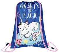 St.Majewski - Kordelzugbeutel - Kordelzug Turnbeutel String Schwimmbeutel Kordelzug, Rucksack Streifen für Fitnessstudio Schwimmen Schuhbeutel - Katze Motiv - 43 x 32 cm