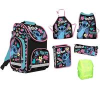 St. Majewski Lilo & Stitch Schulranzen Set THAT'S ME - Schulranzen, Schüleretui, Faulenzeretui, Schuhbeutel, Malschürze und Regenschutz