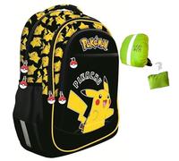 St.Majewski - Rucksack Schulrucksack Teenager Kinderrucksack für Jungen und Mädchen Ranzen Tornister Schulltasche und Regenschutz - Pokemon Motiv