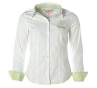 St. Moritz Damen Langarm Bluse Shirt Freizeitbluse Be Loved Damen White 42