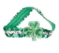 St Patrick Stirnband Grün mit Kleeblatt Design für Party und Festival