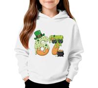 St. Patrick's Day Jungen Mädchen 67 Pullover Hoodies Cartoon Gedruckt Pullover Tops Y2k Classic 6 7 Meme Muster Sweatshirts Neuheit Festliches Kinderkostüm, weiß, 8-9 Years