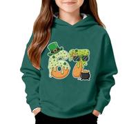 St. Patrick's Day Jungen Mädchen 67 Pullover Hoodies Cartoon Gedruckt Pullover Tops Y2k Classic 6 7 Meme Muster Sweatshirts Neuheit Festliches Kinderkostüm, dunkelgrün, 6-7 Years