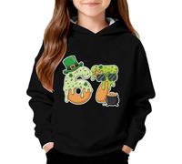 St. Patrick's Day Jungen Mädchen 67 Pullover Hoodies Cartoon Gedruckt Pullover Tops Y2k Classic 6 7 Meme Muster Sweatshirts Neuheit Festliches Kinderkostüm, Schwarz , 5-6 Years