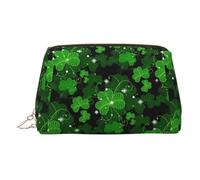 St Patricks Day Reise-Make-up-Tasche, Organizer-Tasche mit Trennwand, tragbare Aufbewahrungstasche mit Reißverschluss, gold, One Size, Kosmetiktasche