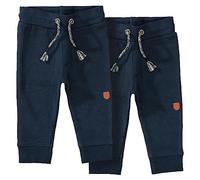 Staccato Unisex Baby Jogginghose | Kordelzug | elastische Rippbündchen Größe 68-86 für Jungen und Mädchen (68, Doppelpack Marine/Marine)