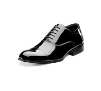 Stacy Adams Herren Gala Cap-Toe Smoking Schnürschuh Oxford, Schwarz (schwarzer Lack), 38 EU