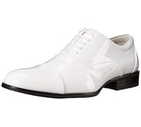 Stacy Adams Herren Gala Zehenkappe Smoking Schnürschuh Oxford Schuh, weiße Lacklederoptik, 42 EU