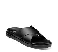 Stacy Adams Herren Montel Pantoletten mit Kreuzriemen Slipper, Schwarz, 42 EU