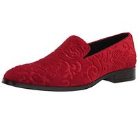 Stacy Adams Herren Saunders Velours-schlupfschuh Slipper, Rot/Ausflug, einfarbig (Getaway Solids), 47 EU