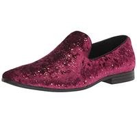 Stacy Adams Herren Stellar Glitzer-Schlupfschuh Slipper, burgunderfarben, 40.5 EU
