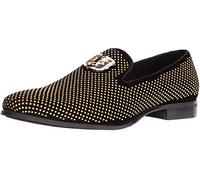 Stacy Adams Herren Swagger Fahrer-Slipper, Schwarz und Gold, 42 EU