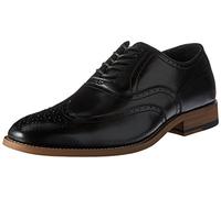 STACY ADAMS Men's Dunbar-Wingtip Oxford, Black, 11 W US
