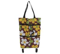 STAHAD Faltbarer Einkaufstrolley aus Oxford Stoff mit Rollen für Outdoor und Reisen 30l Kapazität Leichte Aufbewahrungstasche Tragbarer Warenkorb