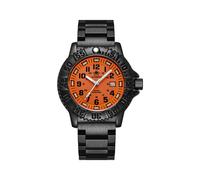 (Stahl orange B)Addies Dive Herren Fashion Casual Uhr Kalenderanzeige 50m wasserdichtes Rohr leuchtend