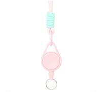 Stahlseil Keychain 60cm Anti-Verlust Outdoor | Hochfestes Nylon, wetterbeständig, kein Verheddern, ideal für Wanderungen, Camping, Bergsteigen(pink)