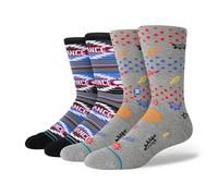 Stance Crew Socks - Wade Collection - Dotted 2 Pack, Large (35'' - 38'')