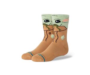 Stance Grogu Hungry Kids Crew Socks Grün in Größe M