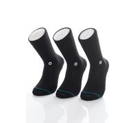 socken 3 paar stance icon crew schwarz