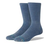 Stance Icon Dyed Crew-Socken, Meeresblau, gepolsterte Wadensocken, ozeanblau, L