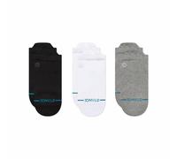 Stance Tagessocke Sneaker Low Tab Icon grau/weiss/schwarz - 3 Paar, Größe 43-46