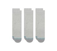 Stance - Icon Pack Of 3 Greyheather - Socken - Grau - M - 77% Baumwolle, 16% Polyester, 4% Elastan, 3% Polyamid Grau M