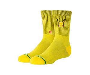 Stance Kinder-Tagessocke Crew Pokemon Pikachu Kids gelb - 1 Paar, Größe 29-34