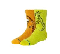 Stance Kinder-Tagessocke Grinch and Max Kids Crew limegrün/orange - 1 Paar, Größe 35-37