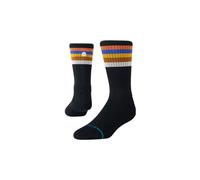 stance maliboo ribbed mid crew socken schwarz koralle