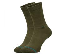 Stance Tagessocke Crew Icon (verstärkte Fersen- und Zehenpartie) grün - 1 Paar, Größe 43-46