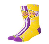 Stance Tagessocke Crew Overspray LAL gelb/violett - 1 Paar, Größe 43-46