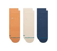 Stance Tagessocke Quarter Icon orange/beige/dunkelblau - 3 Paar, Größe 38-42