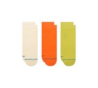 Stance Tagessocke Quarter Icon sortiert weiss/orange/lime - 3 Paar, Größe 38-42
