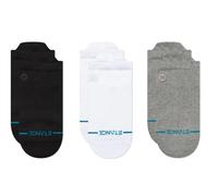 Stance Tagessocke Sneaker Low Tab Icon grau/weiss/schwarz - 3 Paar, Größe 43-46