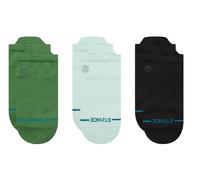 Stance Tagessocke Sneaker Low Tab Icon hellblau/grün/schwarz - 3 Paar, Größe 43-46