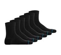 STANCE Unisex Quartersocken 6er Pack - Icon Quarter, Logo, Basic Schwarz 43-47