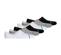 STANCE Unisex Sneakersocken 6er Pack - Icon No Show, Logo, Basic Schwarz/Grau/Weiß 43-47