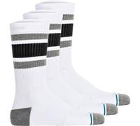 STANCE Unisex Socken 3er Pack - Boyd ST, Logo, Streifen, Crew Socken 38-42 Weiß/Schwarz/Grau