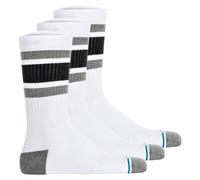 STANCE Unisex Socken 3er Pack - Boyd ST, Logo, Streifen, Crew Socken Weiß/Schwarz/Grau 38-42