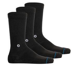 STANCE Unisex Socken 3er Pack - Icon, Logo, Basic, Crew Socken 35-37 Schwarz