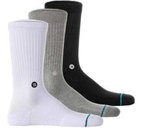 Stance Icon 3 Pack Weiblich Crew-Socken Schwarz, Grau, Weiß 3 Paar(e)