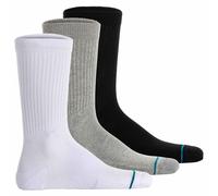 STANCE Unisex Socken 3er Pack - Icon, Logo, Basic, Crew Socken Schwarz/Grau/Weiß 43-47