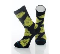 Stance x The Grinch - Mean One Black - Socken - Schwarz - S - 80% Baumwolle, 15% Polyester, 5% Elastane Schwarz S