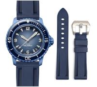 Stanchev Armband für Blancpain X Swatch, 22 mm, weiches Gummi, wasserdicht, Ersatzband für Swatch Blancpain Fifty Fathoms für Herren und Damen, mit Werkzeugset zum Anbringen und Entfernen, 22 mm,