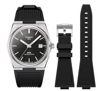 Stanchev Armband für Tissot PRX Uhrenserie, Weicher Silikonarmband für Tissot PRX Powermatic 80, 12mm Ersatzarmbänder für Herren und Damen für Tissot PRX Serie Uhren 40mm (Black)
